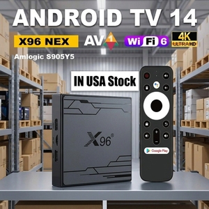 En stock aux États-Unis |   Nouvelle Box TV Intelligente Android 14 X96 NEX Amlogic S905Y5 Quad Core 4K UHD 2G 16G Double WiFi Lecteur Multimédia <span class=keywords><strong>IPTV</strong></span> 2026 - Product Image 1