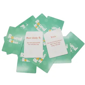 제조업체 축구 카드 게임 사용자 정의 인쇄 방수 커플 성인 파티 음주 게임 카드