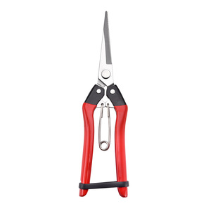 Sécateur de jardin en acier inoxydable, outil de taille 10-20 mm pour arbres fruitiers avec poignée en plastique rouge, design papillon manuel - Product Image 5