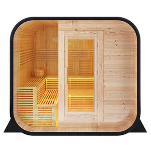 Sauna Exterior de Madera de Hemlock para 6-8 Personas, Diseño Nuevo, Sauna Tradicional de Leña - Product Image 2