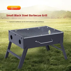 Vente directe d'usine en stock Barbecue portable pliable en acier pour l'extérieur avec finition électrophorétique Design moderne et simple - Product Image 1