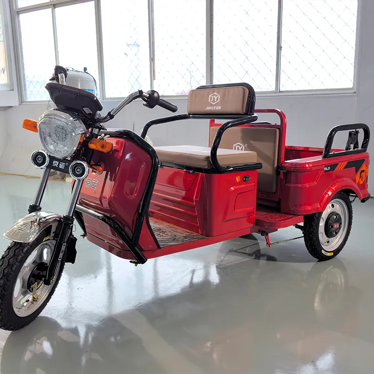500W petit style tricycle électrique 3 roues tricycle électrique avec boîte de rangement rabattable pour cargaison et passager