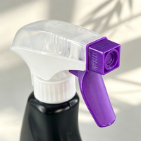 Pulvérisateur à gâchette en plastique 28/400, pistolet pulvérisateur à levier double couvercle, buse à brume fine réglable