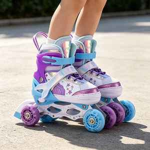 <span class=keywords><strong>Patines</strong></span> de <span class=keywords><strong>Ruedas</strong></span> Dobles para Niños, <span class=keywords><strong>Patines</strong></span> de Cuatro <span class=keywords><strong>Ruedas</strong></span> Ajustables, <span class=keywords><strong>Patines</strong></span> de Carcasa Dura para Principiantes - Product Image 2