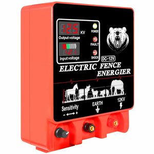 Cargador de Cerca Eléctrica de 9 Joules con Pantalla LCD, Entrada AC 12V/Salida 12KV, Cobertura de 400 Acres, Alarma Impermeable para Cerca Directa 605 Fe - Product Image 3