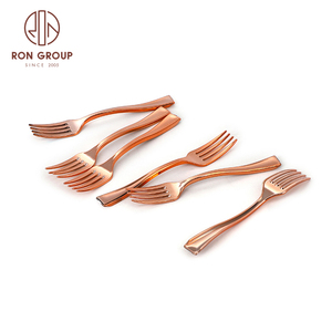 Fourchettes écologiques pour Restaurant de luxe, ensemble de couverts Rose <span class=keywords><strong>argent</strong></span> en vrac or <span class=keywords><strong>fourchette</strong></span> en <span class=keywords><strong>plastique</strong></span> jetable pour fête de mariage - Product Image 5