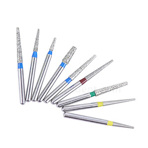 Fraise diamantée dentaire série TF, tige de 1,6 mm, forme conique, têtes de polissage pour pièce à main haute vitesse, plusieurs couleurs, boîte de 10 pièces - Product Image 5