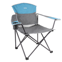 Chaise de camping pliable portable avec porte-gobelet, chaise de plage légère
