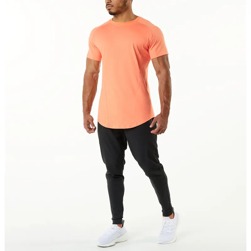 Workout vintage tee shirt for Men Active Athletic drop shoulder t-shirts Men's Gym Performance T Shirts in bulk