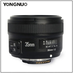 YONGNUO YN35mm 35mm F2 objectif pleine célébrité grand angle fixe objectifs d'appareil photo reflex numérique pour Nikon Canon - Product Image 3