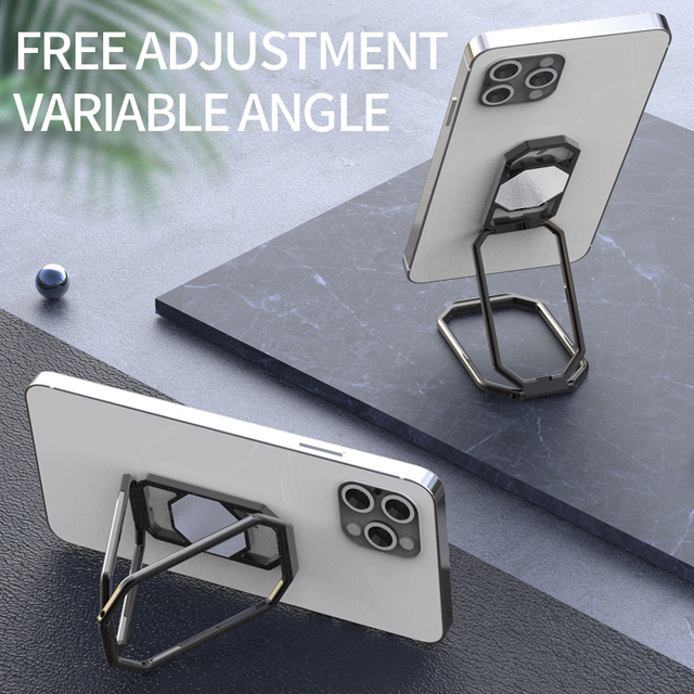 New Arrival High Quality Wholesale Zinc Alloy Adhesive Foldable Phone Holder Stand Mobile Phone Grip for Desk Office Home