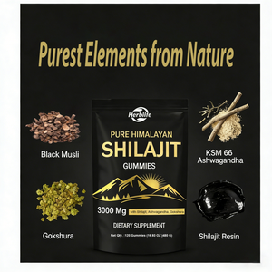เยลลี่ชิลลาจิตแท้จากเทือกเขาหิมาลัย 3000 มก. ผสมอัชวากันธา กอกชูรา อาหารเสริมเพิ่มพลังงานแบบเคี้ยวได้สำหรับผู้ชาย - Product Image 3