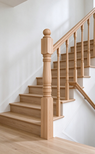 Kit de fixation moderne pour poteau d'escalier en bois de chêne, balustre en acier inoxydable et main courante, personnalisé pour la rénovation de la maison, vente en gros - Product Image 5