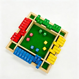 <span class=keywords><strong>Juego</strong></span> <span class=keywords><strong>de</strong></span> dados <span class=keywords><strong>de</strong></span> madera Shut the Box <span class=keywords><strong>de</strong></span> cuatro lados, <span class=keywords><strong>juego</strong></span> <span class=keywords><strong>de</strong></span> mesa con solapas numeradas <span class=keywords><strong>de</strong></span> colores, para 4 jugadores, <span class=keywords><strong>juego</strong></span> <span class=keywords><strong>de</strong></span> bebidas, juguete educativo <span class=keywords><strong>de</strong></span> matemáticas para el aula - Product Image 4