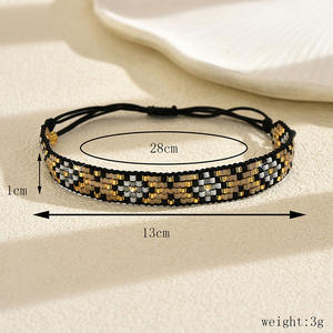 Bracelet empilable en perles Miyuki tissées à la main, <span class=keywords><strong>d</strong></span>élicat et coloré, pour femmes, cadeaux pour la fête des mères - Product Image 3