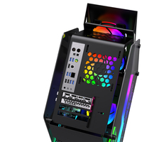 Boîtier d'ordinateur de jeu Lovingcool Mid Tower le plus populaire, boîtier d'ordinateur de bureau RGB, boîtier PC M-ATX/MINI-ITX pour le jeu