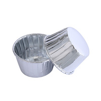 Großhandel Einweg-Edelstahl-Muffin-Cupcake-Förmchen Doppelseitige Aluminiumfolie Rollrand-Papierförmchen Kuchendekoration