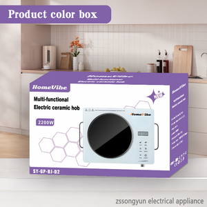 כיריים אינפרא אדום דיגיטליות עגולות מזכוכית קריסטל מלוטשת, בעלות עוצמה גבוהה ואיכות טובה, עם בקרת מגע לשימוש ביתי - Product Image 6