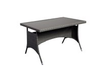 Ensemble de salle à manger d'extérieur en rotin PE résistant aux intempéries, norme européenne, chaises empilables, table en verre trempé, 4 places, jardin, vente chaude