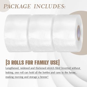 High Gloss Reinforced <b>Stretch</b> <b>Wrap</b> Film for Bottles Jars Cans-Heavy Duty Unheated Shrink Film Customizable Shape & Brand - Product Image 2