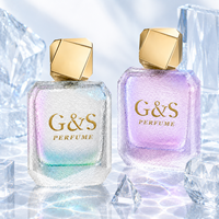 Vente en gros de flacons de parfum G&S PERFUME, design original, flacon de parfum en verre, série cristal givré, flacon de parfum en verre rechargeable vide avec boîte