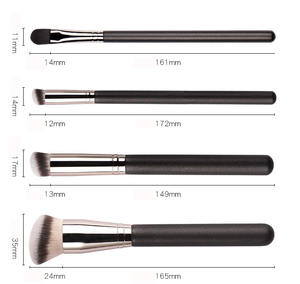 Brocha de maquillaje en polvo Angular, conjunto de pinceles de maquillaje hechos a mano con mango de madera, corrector - Product Image 6