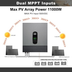 DATOUBOSS 11KW 48V Triphasé, prend en charge le parallèle 48V vers 20V 230V AC, solaire hybride avec contrôleur MPPT - Product Image 3
