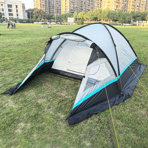 Extérieur Imperméable <span class=keywords><strong>1</strong></span> Chambre <span class=keywords><strong>1</strong></span> Salon Dôme Tente Familiale Double Couche Fibre De Verre Poteau Camping 2 Personnes Tente De Plage Avec Jupe - Product Image 2