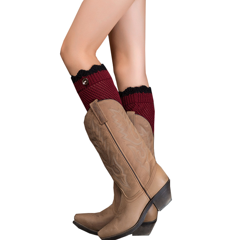 Быстрая отправка, женские зимние акриловые вязаные крючком короткие теплые манжеты для ног