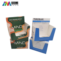 Boîte de présentation pour bonbons et barres granola en supermarché, en carton avec laminage mat, matériaux recyclés, taille personnalisable