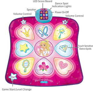 <span class=keywords><strong>Tapis</strong></span> <span class=keywords><strong>de</strong></span> <span class=keywords><strong>danse</strong></span> avec lumières LED, volume réglable intégré musique mélangeur <span class=keywords><strong>de</strong></span> <span class=keywords><strong>danse</strong></span> rythme étape <span class=keywords><strong>tapis</strong></span> <span class=keywords><strong>de</strong></span> jeu pour enfants filles garçons - Product Image 2