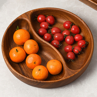 Acacia Fruitbord Baby Maaltijd Noot Snack Dessert Salade Massief Hout Rechthoekig Tafelgerei Gerecht