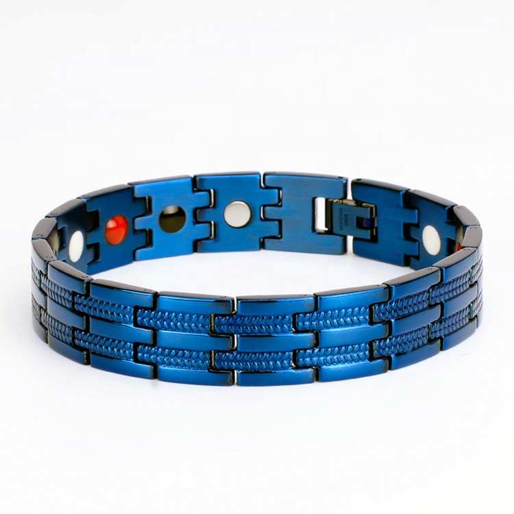 Prezzo di fabbrica tungsteno beneficio Bio guarigione germanio salute braccialetto magnetico bracciale in acciaio inossidabile