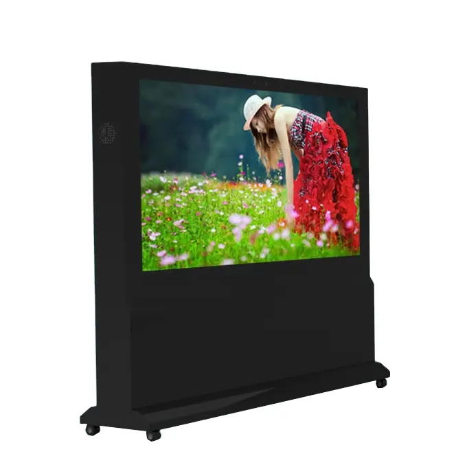 84 inch water resistant free standing large big lcd metal outdoor tv