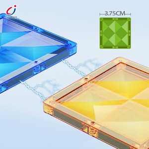 Blocs de construction magnétiques Chengji, tuiles éducatives pour enfants, vente en gros à bas prix, blocs de construction diamantés colorés, <span class=keywords><strong>puzzle</strong></span> 3D, jouets DIY - Product Image 3