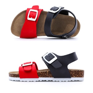 Sandalias de suela de corcho Bio para niños pequeños, zapatos de suela de corcho con cuero de vaca suave, estilo <span class=keywords><strong>Birken</strong></span> para cama de pie - Product Image 1