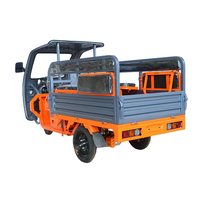 Tricycle électrique puissant de 1200 W à carrosserie ouverte pour usage agricole au Maroc, 4 passagers et capacité de charge de 800 kg