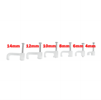 Serre-câble rond carré en plastique avec clou en acier 6-20mm, pince à clou pour fil électrique, attache de tuyau, clips de fixation pour câbles réseau et téléphoniques