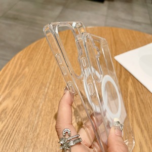 Chống sốc rõ ràng Acrylic từ tính Sạc PC trở lại Slim mềm <span class=keywords><strong>TPU</strong></span> Side trường hợp điện thoại Đối với <span class=keywords><strong>Samsung</strong></span> S23 S24 S25 cộng với S25 siêu - Product Image 3