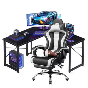 Mesa de <span class=keywords><strong>escritorio</strong></span> de computadora personalizada de 51 pulgadas, <span class=keywords><strong>escritorio</strong></span> de juegos de 130cm, <span class=keywords><strong>escritorio</strong></span> de juegos en <span class=keywords><strong>forma</strong></span> de <span class=keywords><strong>L</strong></span> para oficina en casa, estación de trabajo de escritura resistente - Product Image 1