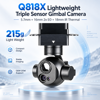 Kamera Gimbal Drone Q818X Dual EO IR Sensor Tiga Lipat Pencitraan Termal 215g Muatan UAV Ringan