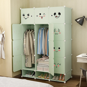 <span class=keywords><strong>Armadio</strong></span> Moderno Pieghevole in Plastica, Cubo Portatile Fai-da-te per Vestiti, Organizzatore con Chiusura, Verde, Arredamento per Camera da Letto, Sala da Pranzo e Officina - Product Image 2