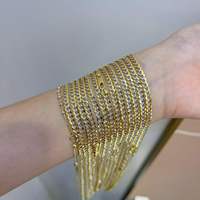 Collier chaîne à maillons bicolore en or 18 carats de style brésilien orthodoxe populaire - Bijoux de luxe tendance