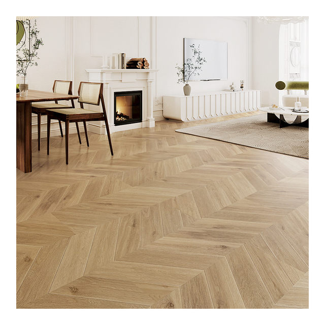 Customized Wood Grain Stone Plastic Rigid Core PVC / LVP /LVT / SPC Click Lock Vinyl Herringbone Plank Flooring