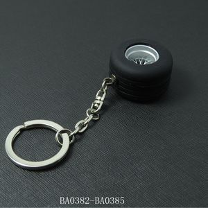 الإطارات المعدنية المفاتيح 3D سيارة الإطارات المستديرة هدية إعلانية عجلة المطاط كيرينغ - Product Image 4