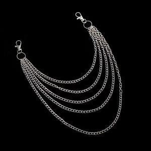Chaîne de taille multicouche en métal Yuelyueli, style punk, chaîne de jean hip-hop, chaîne de corps tendance en argent tibétain pour usage quotidien - Product Image 2
