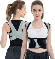Correcteur de posture d'épaule en maille élastique en gros, ceinture de soutien dorsal réglable, unisexe, adultes, toutes occasions, bosse