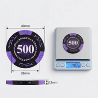 Jetons de poker en argile personnalisables de 14 g avec motif blé, jetons de casino haut de gamme pour club de poker, prix direct usine
