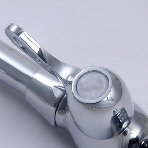 Robinet de cuisine en cuivre à poignée unique 59, monté sur comptoir, rotatif, style traditionnel - Product Image 3