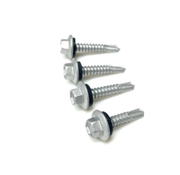 Metric Dacromet High Strength Self-tapping Screws for Carbon Steel with External Hexagonal Flange Drill Bit